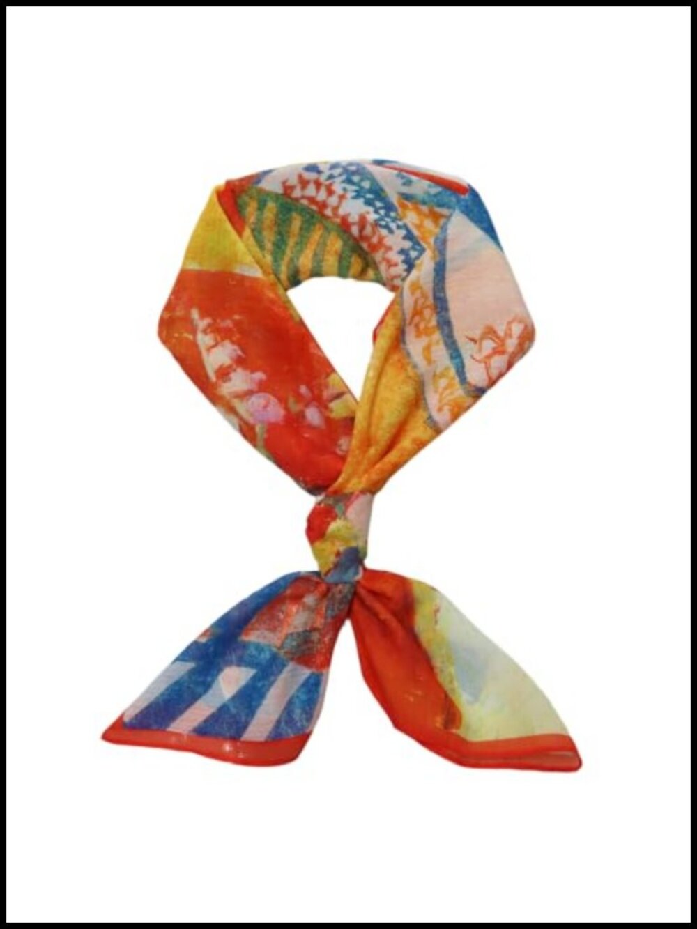 Silk Head Scarf 35'' Square Floral Hair Wrap Neck Scarf Shawl Large